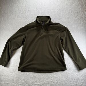Forest Green LARGE Fleece Jacket Sweatshirt Starter